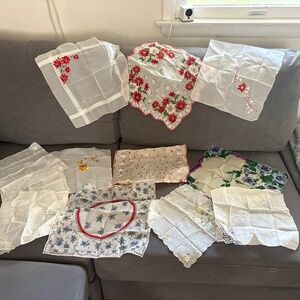 LOT of 12 Vintage Hankerchiefs
